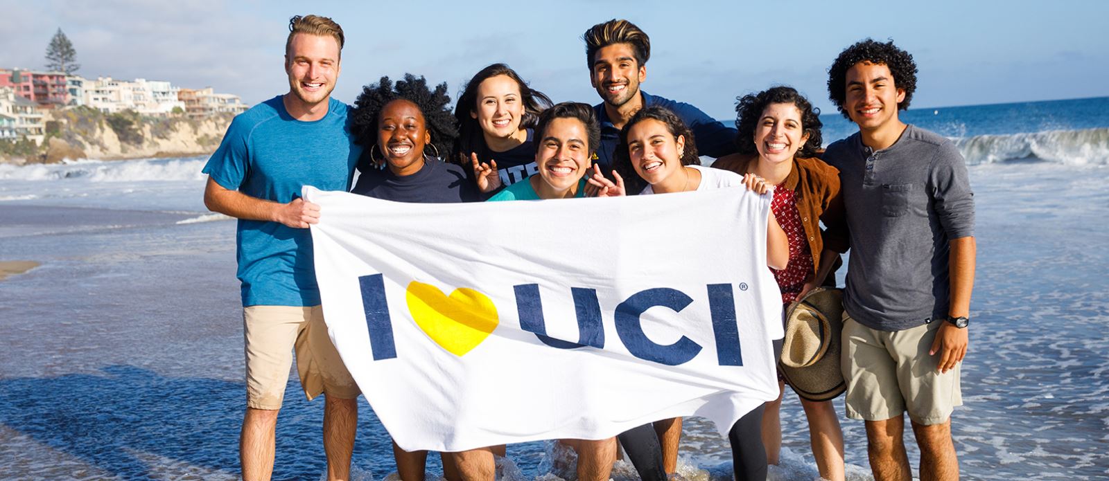 UCI students on beach